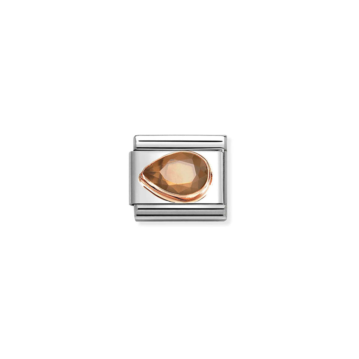 Composable Classic Link 430605/012 Tear Drop Left 9K Rose Gold & Smokey CZ