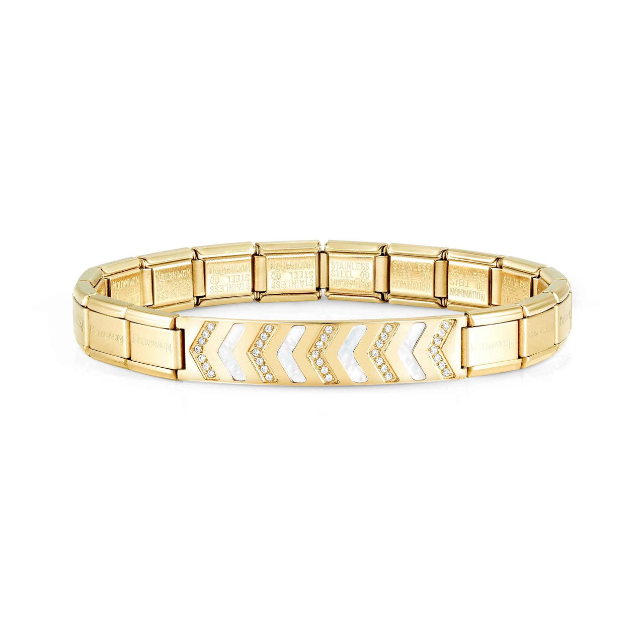 Trendsetter Bracelet 021144/012 Gold, Mother Of Pearl & CZ
