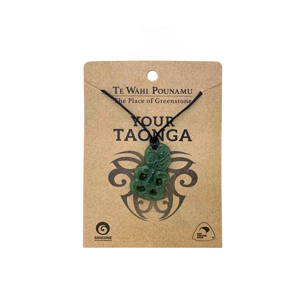 Pounamu - Small Pepe Hei Tiki Necklace