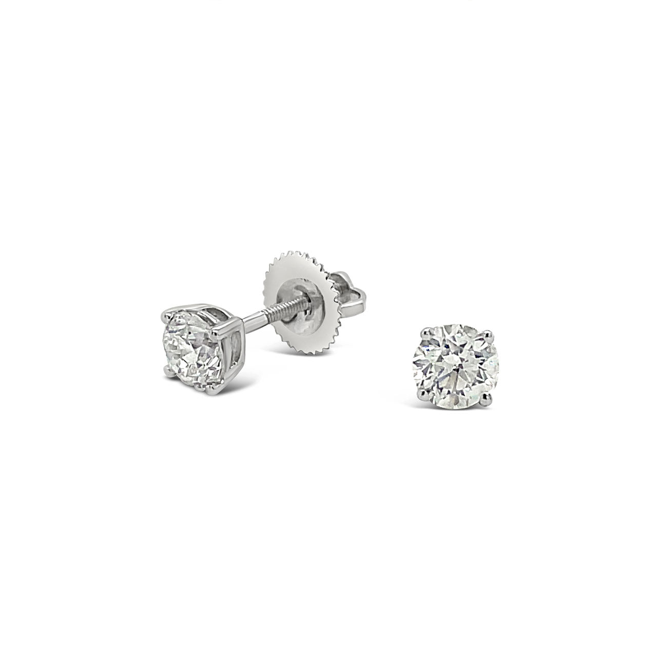 9k White Gold 0.75ct Diamond Stud Earrings