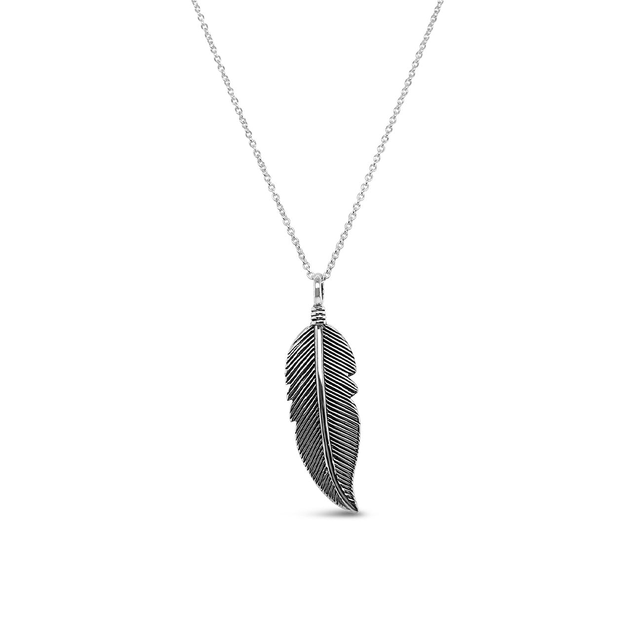 Sterling Silver Feather Pendant