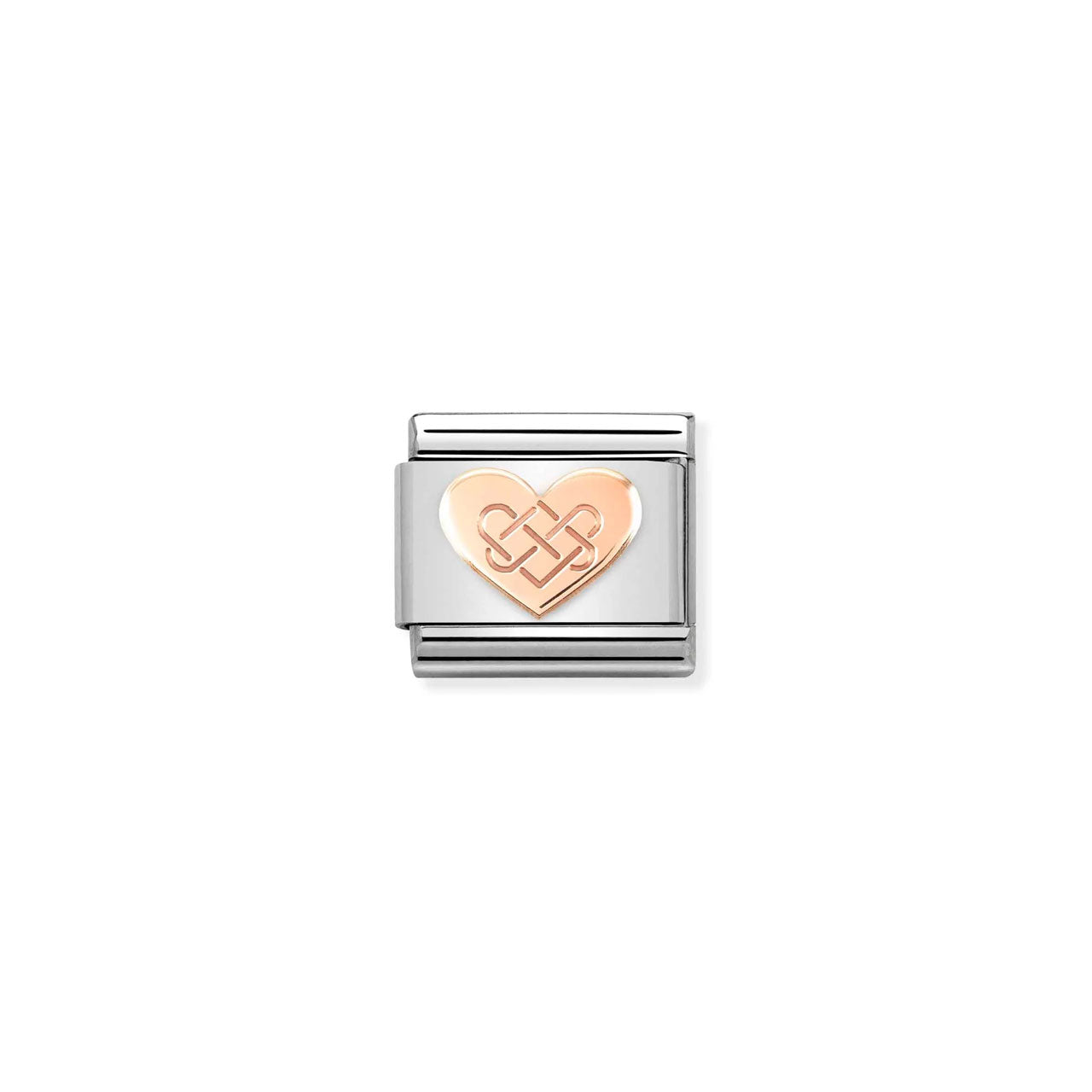 Composable Classic Link 430104/38 Celtic Knot Heart in 9k Rose Gold