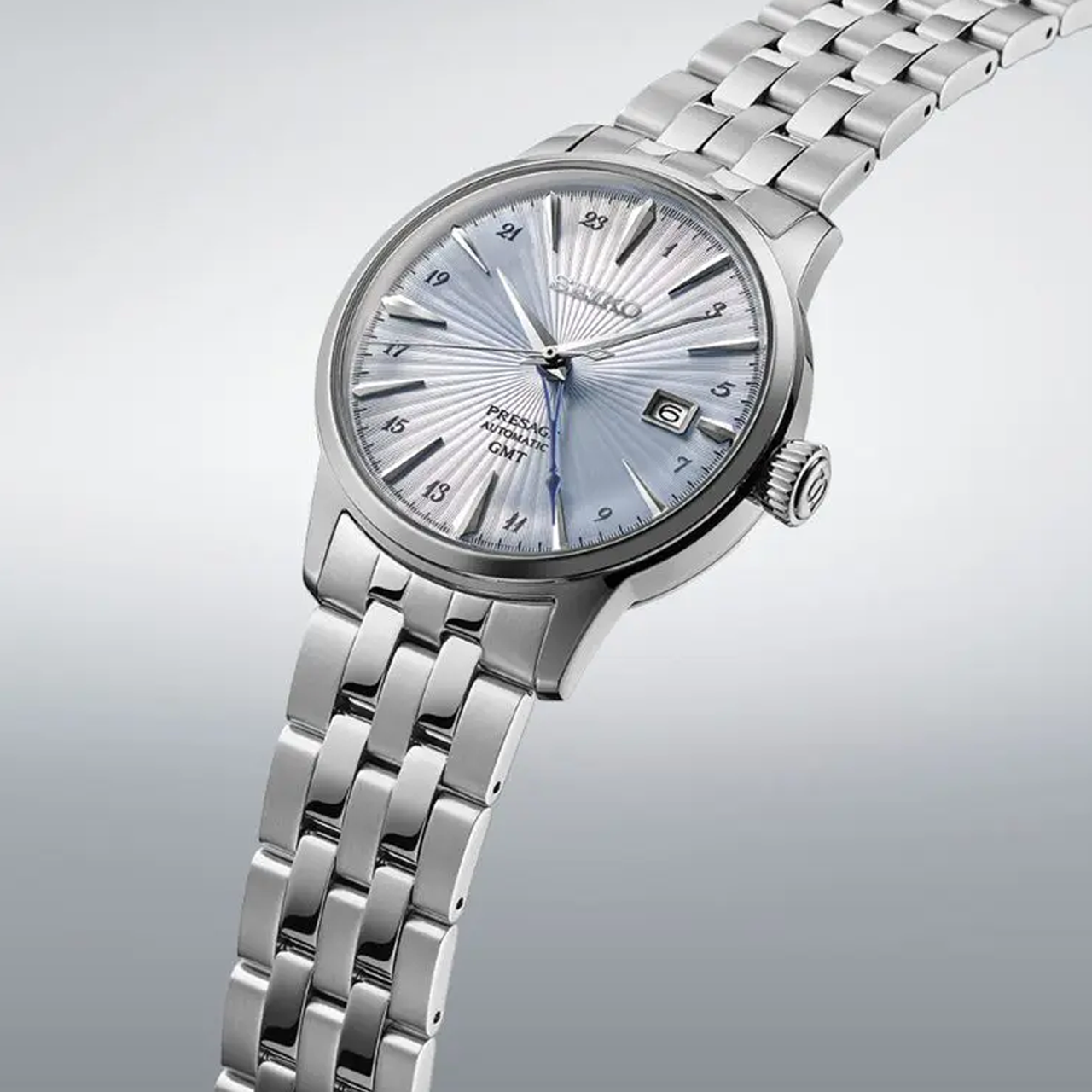 Seiko - SSK037J Presage ‘Skydiving’ Cocktail Time GMT Automatic Watch