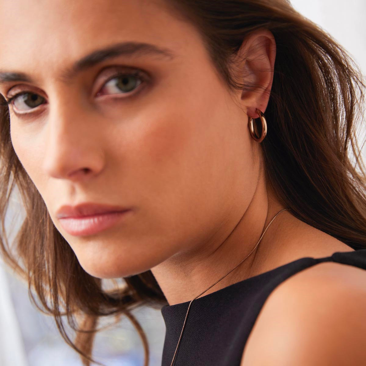 Gold Subtle Huggie Earring