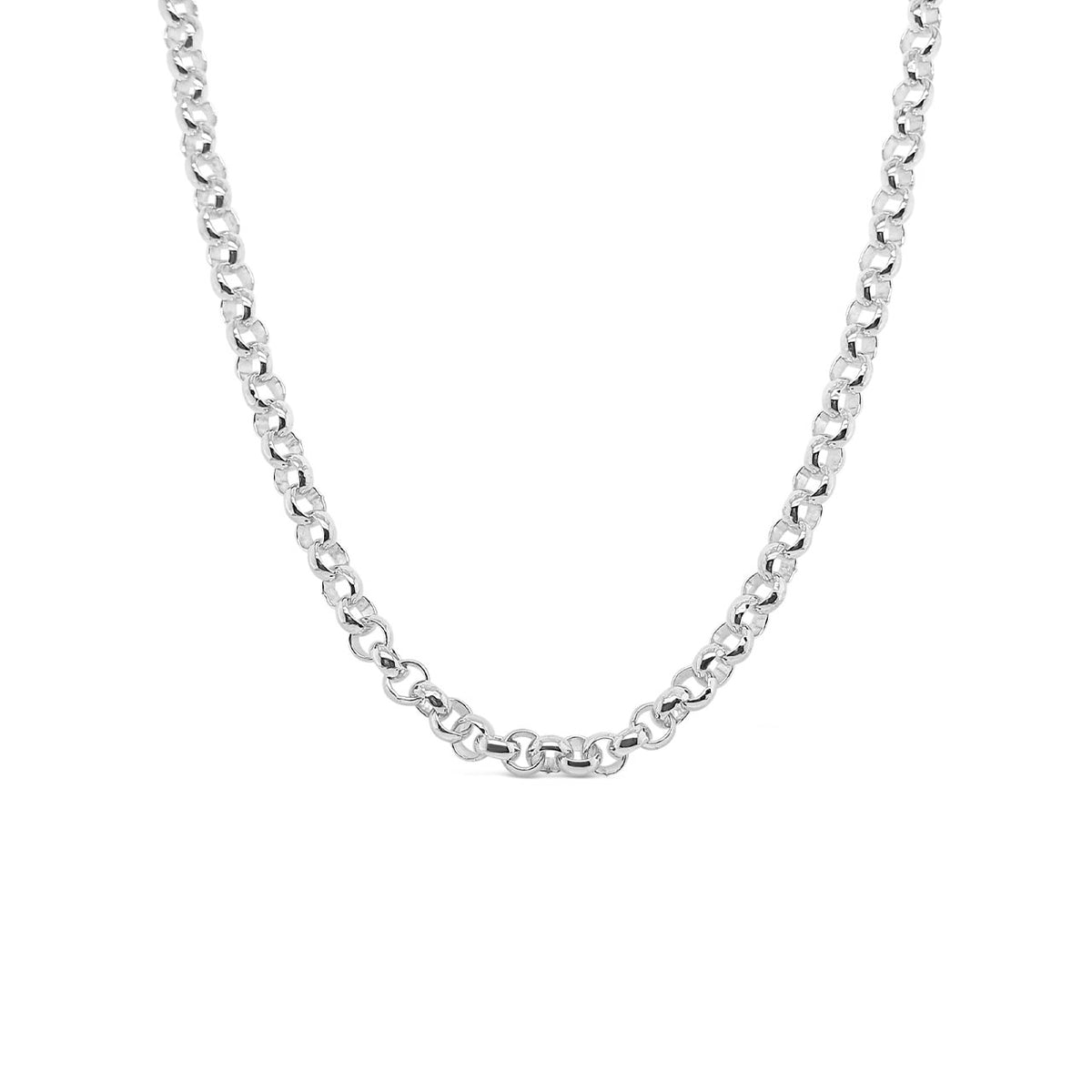 45cm Sterling Silver B3 Round Belcher Chain