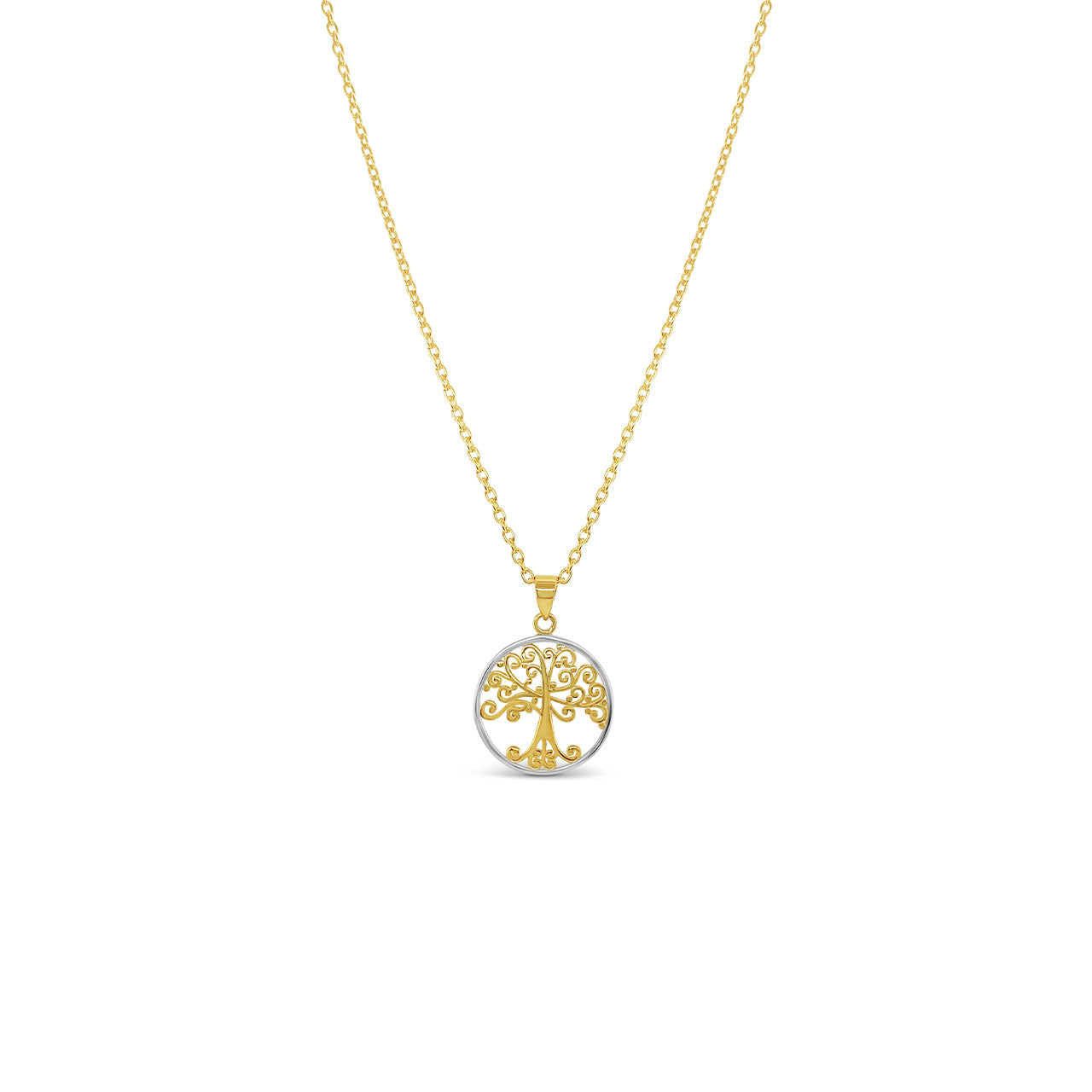 9k Two Tone Tree of Life Pendant