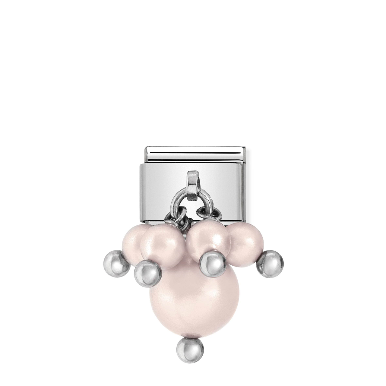 Composable Classic Link 030609/06 in Silver with Pastel Pink Pearls