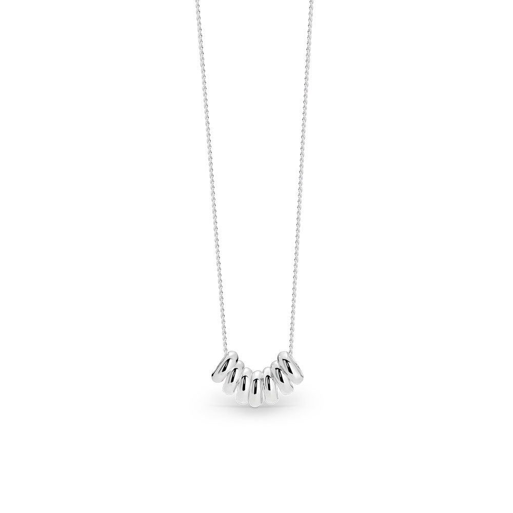 Sterling Silver 7 Rings of Friendship Necklace