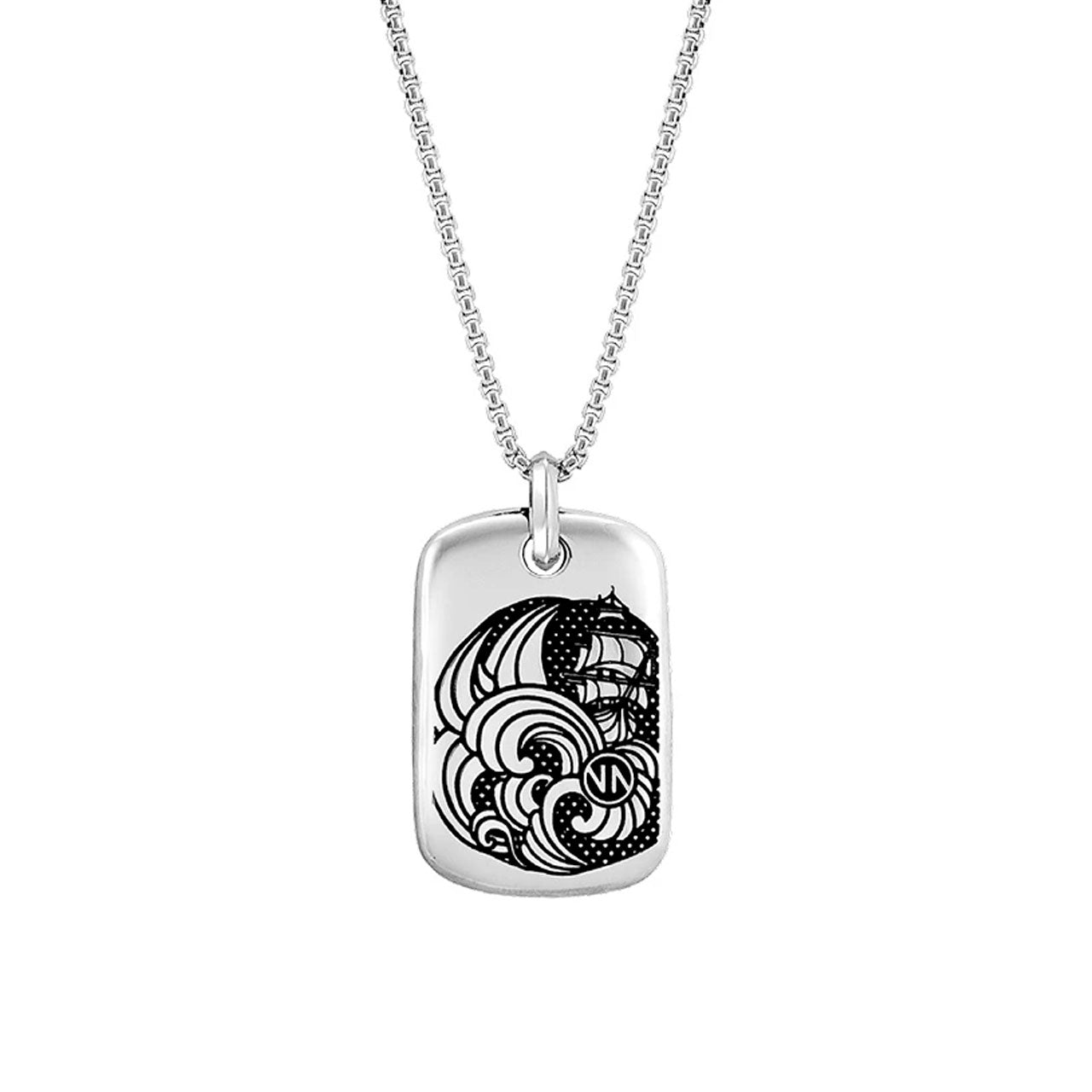 Instinct Men's Necklace 027914/030 Stainless Steel Ship At Sea