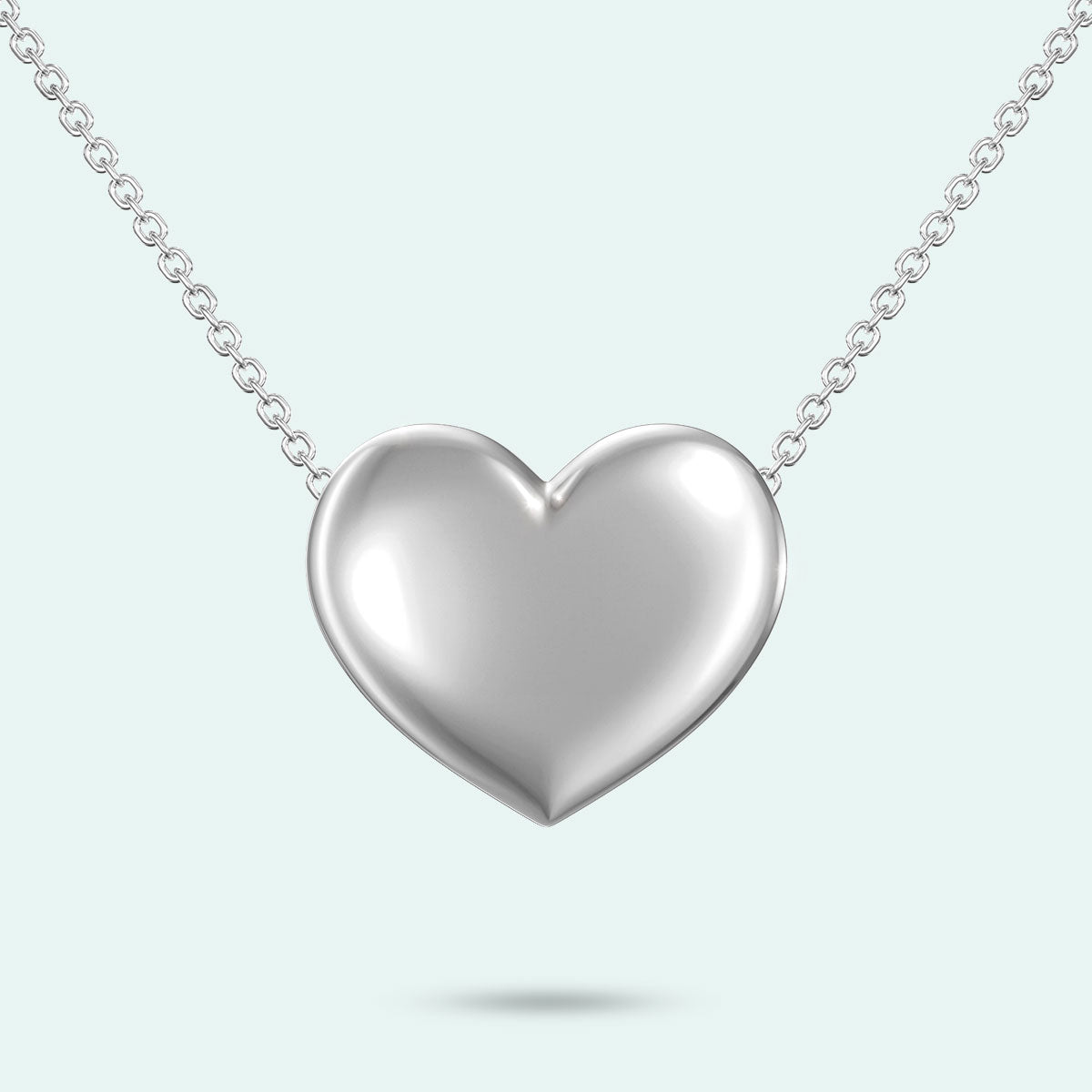 Sterling Silver Plain Heart Pendant
