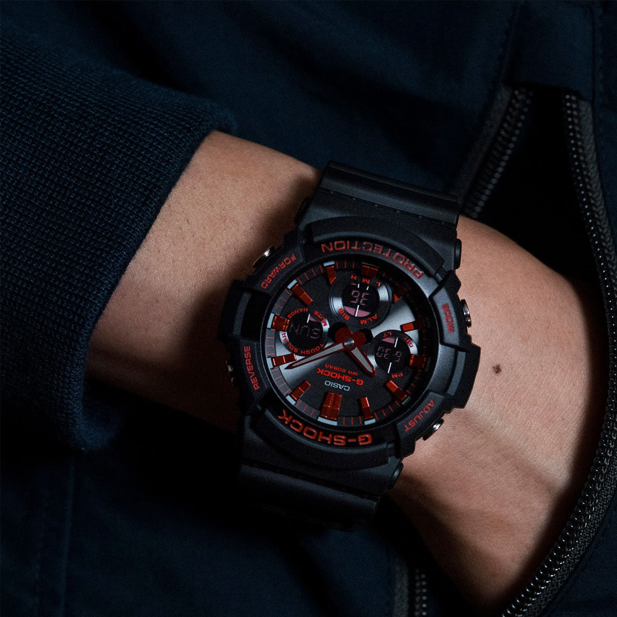 Red Ignite Series - Black & Red Tough Solar - GAS100BNR-1A