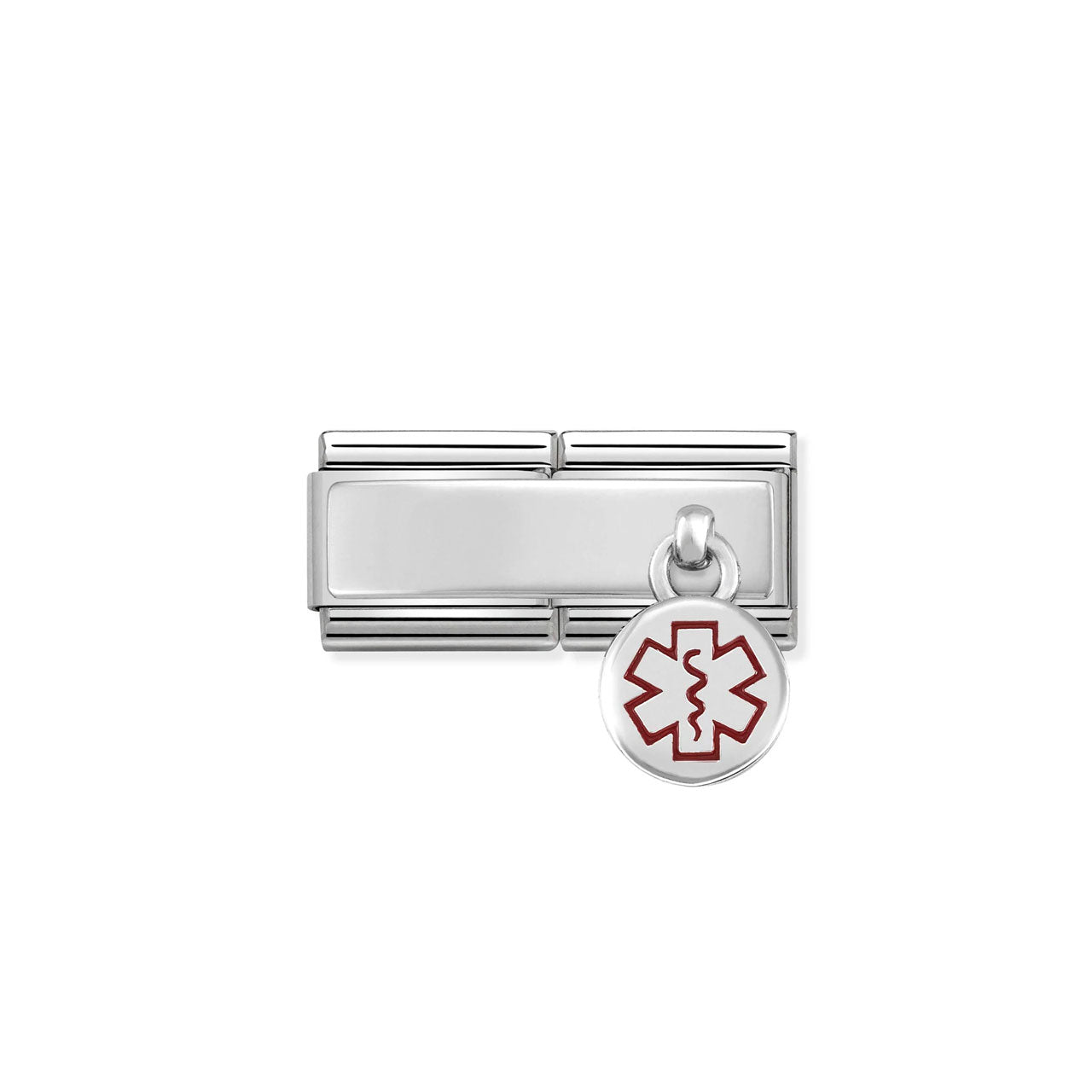 Composable Classic Double Link 330780/02 Medical Tag Charm In Enamel & 925 Silver