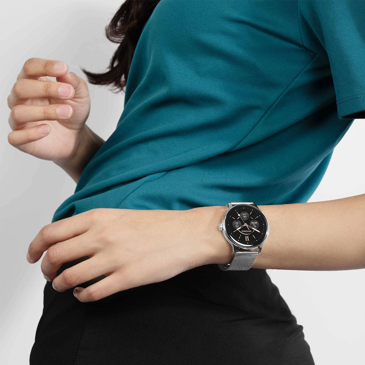 Sekonda Flex Plus Smart Calling Watch | Silver Alloy Case & Stainless Steel Mesh Strap | 40664