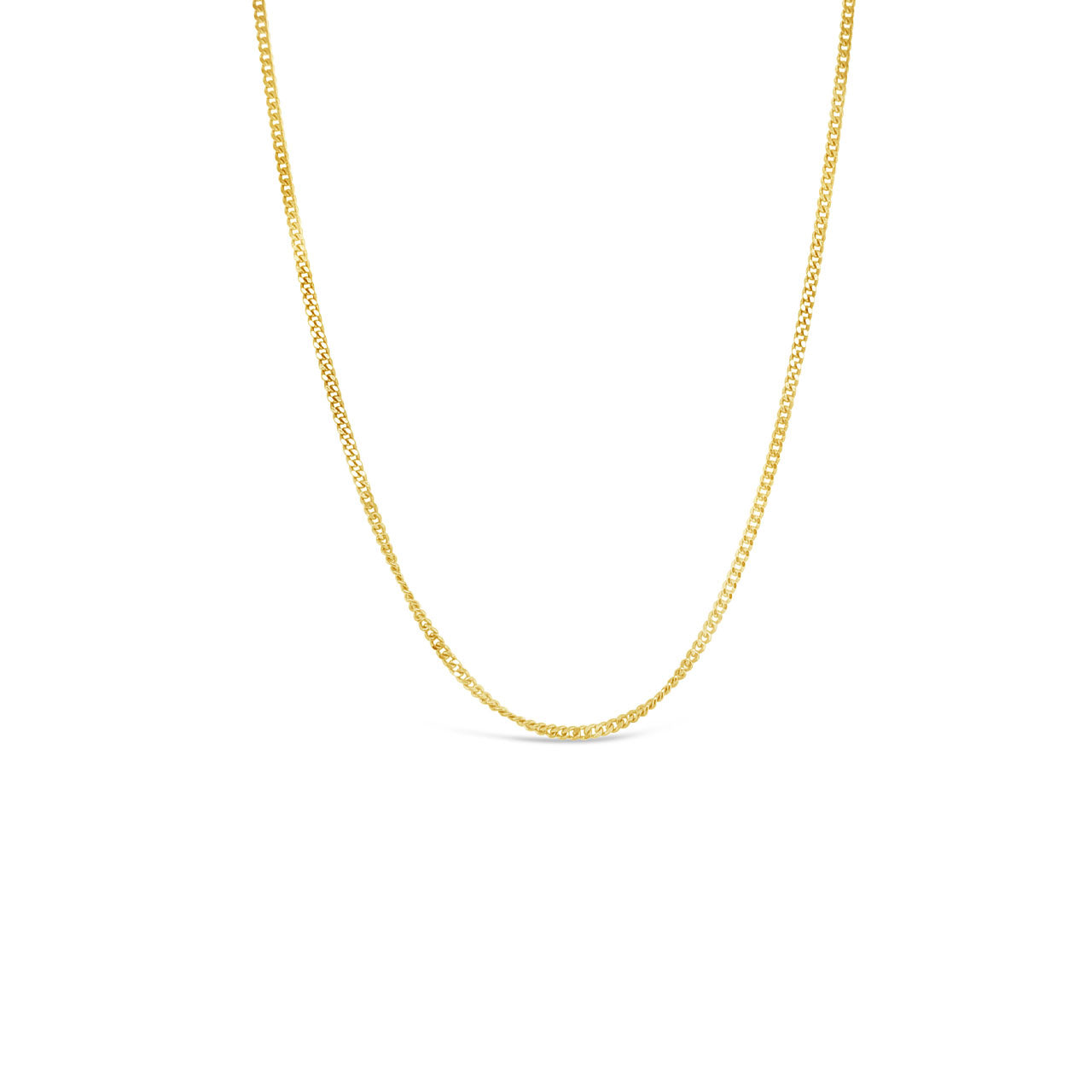 45cm 9k Yellow Gold 1.2mm Curb Chain