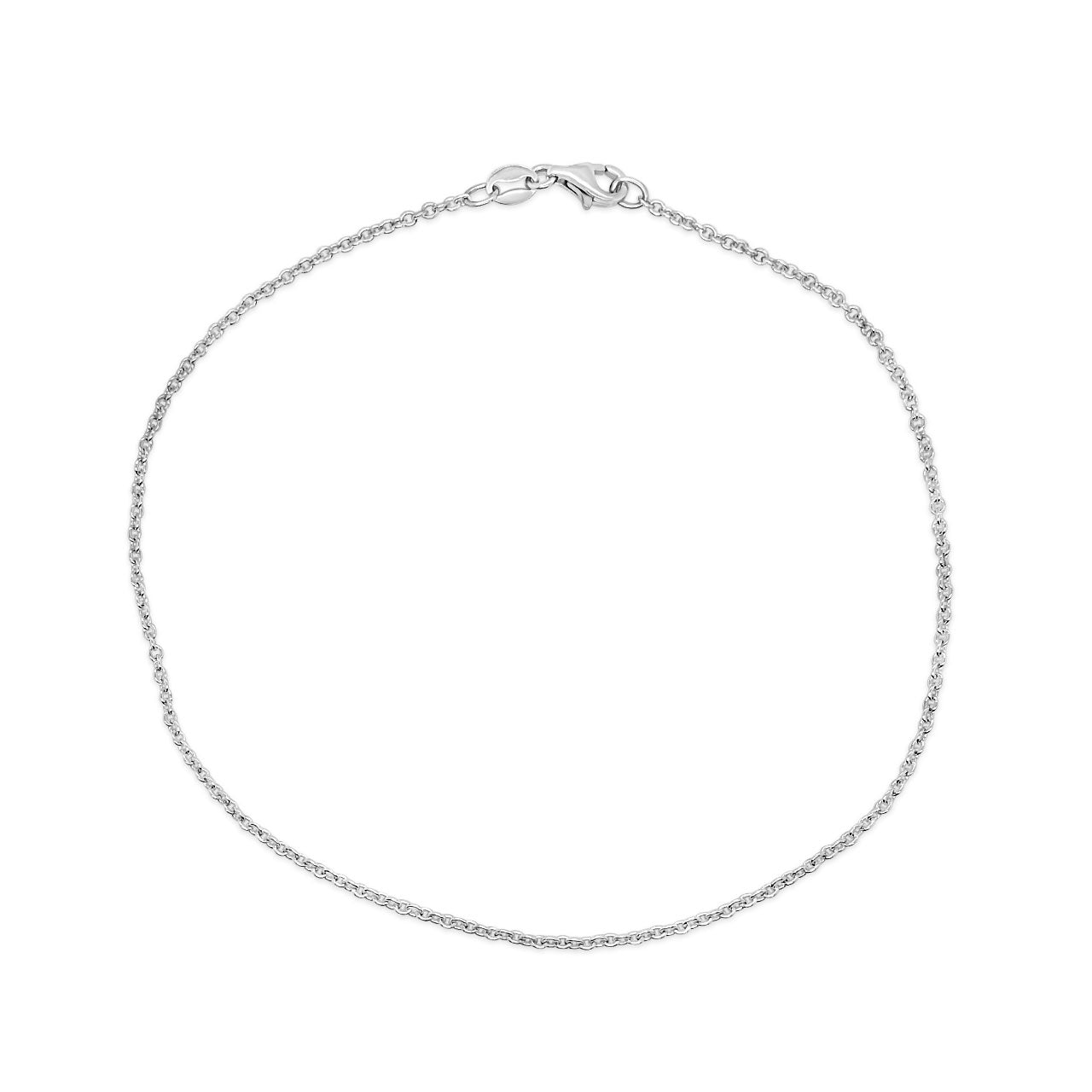 25cm Sterling Silver RCA40 Round Cable Anklet