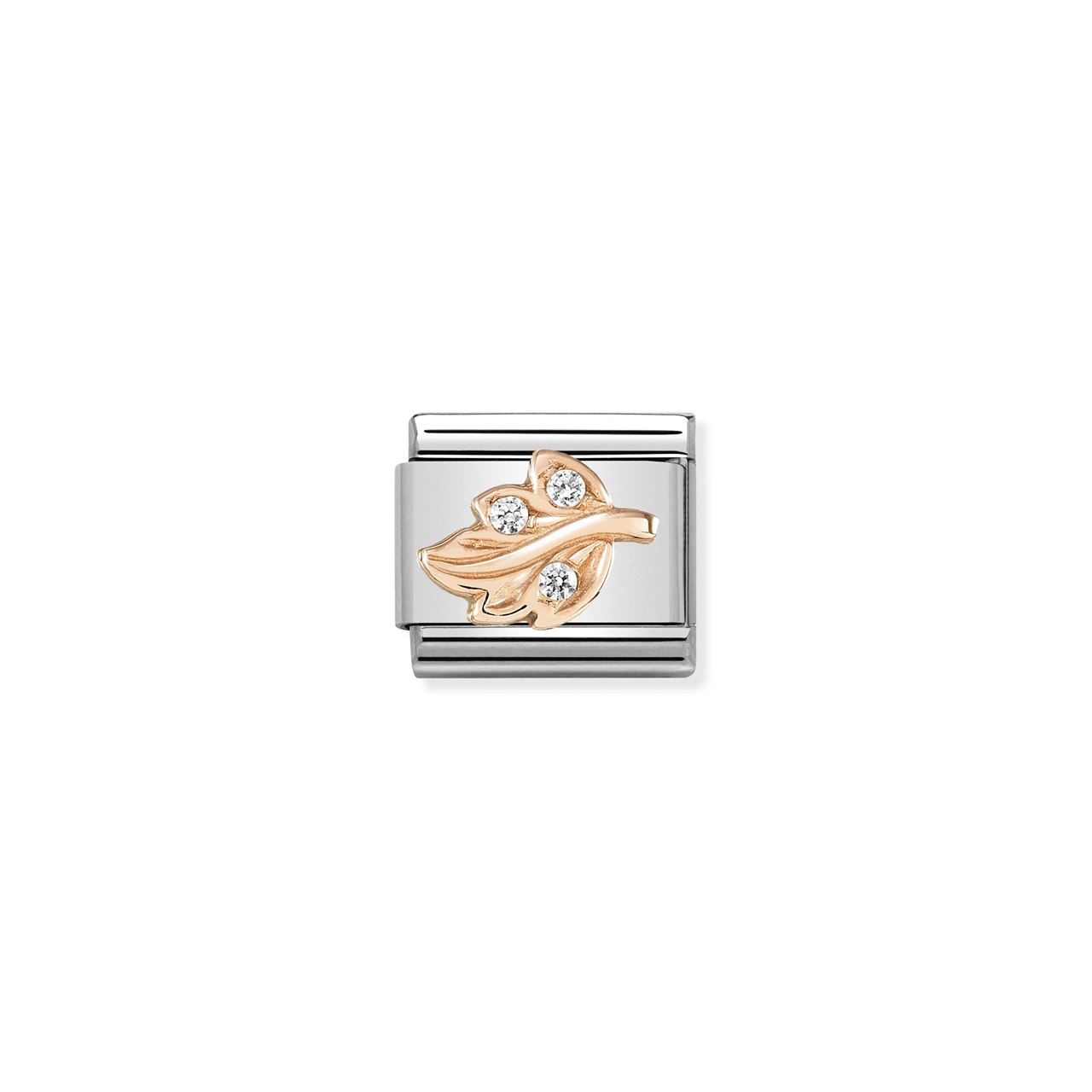 Composable Classic Link 430305/15 Rose Gold Leaf with Stones