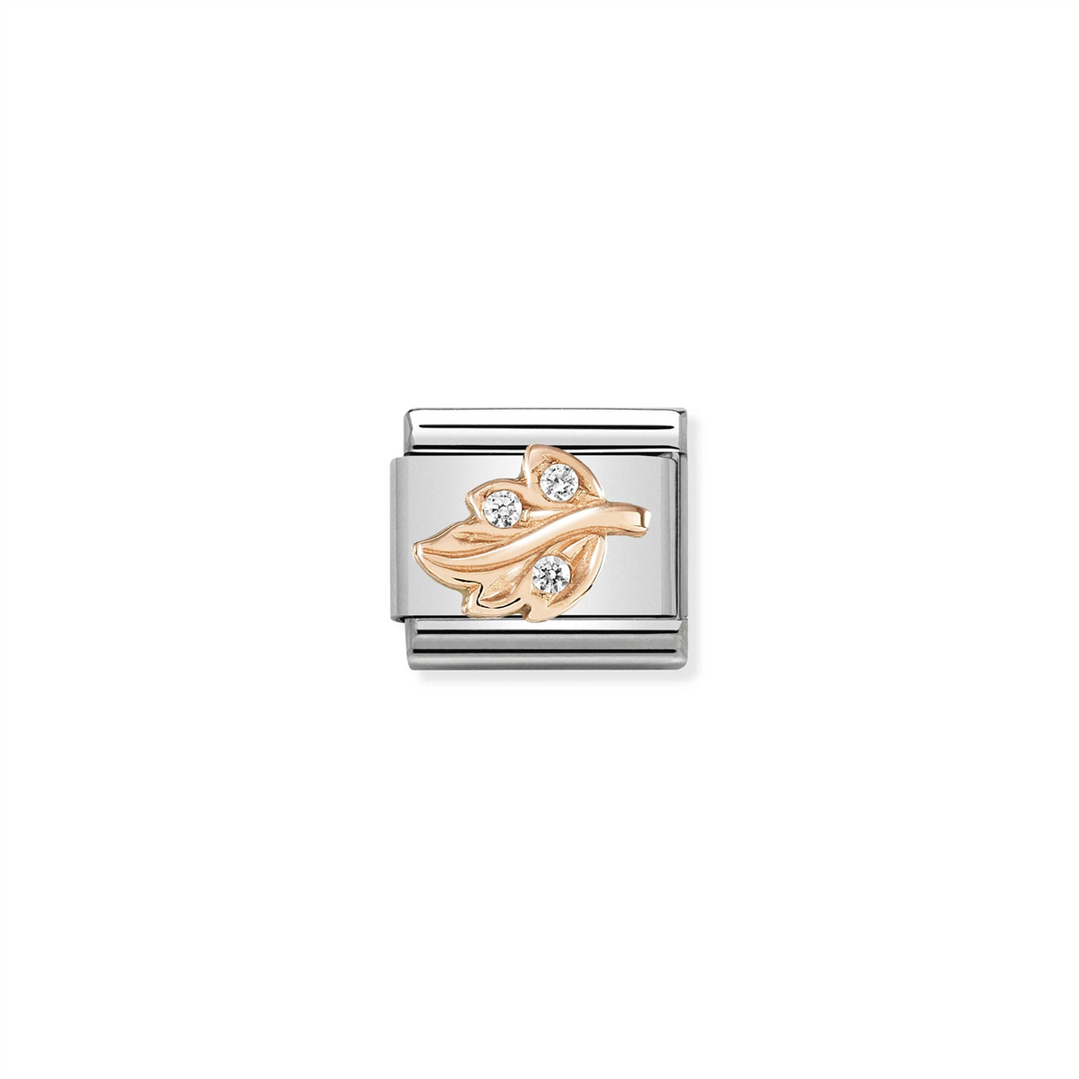 Composable Classic Link 430305/15 Rose Gold Leaf with Stones
