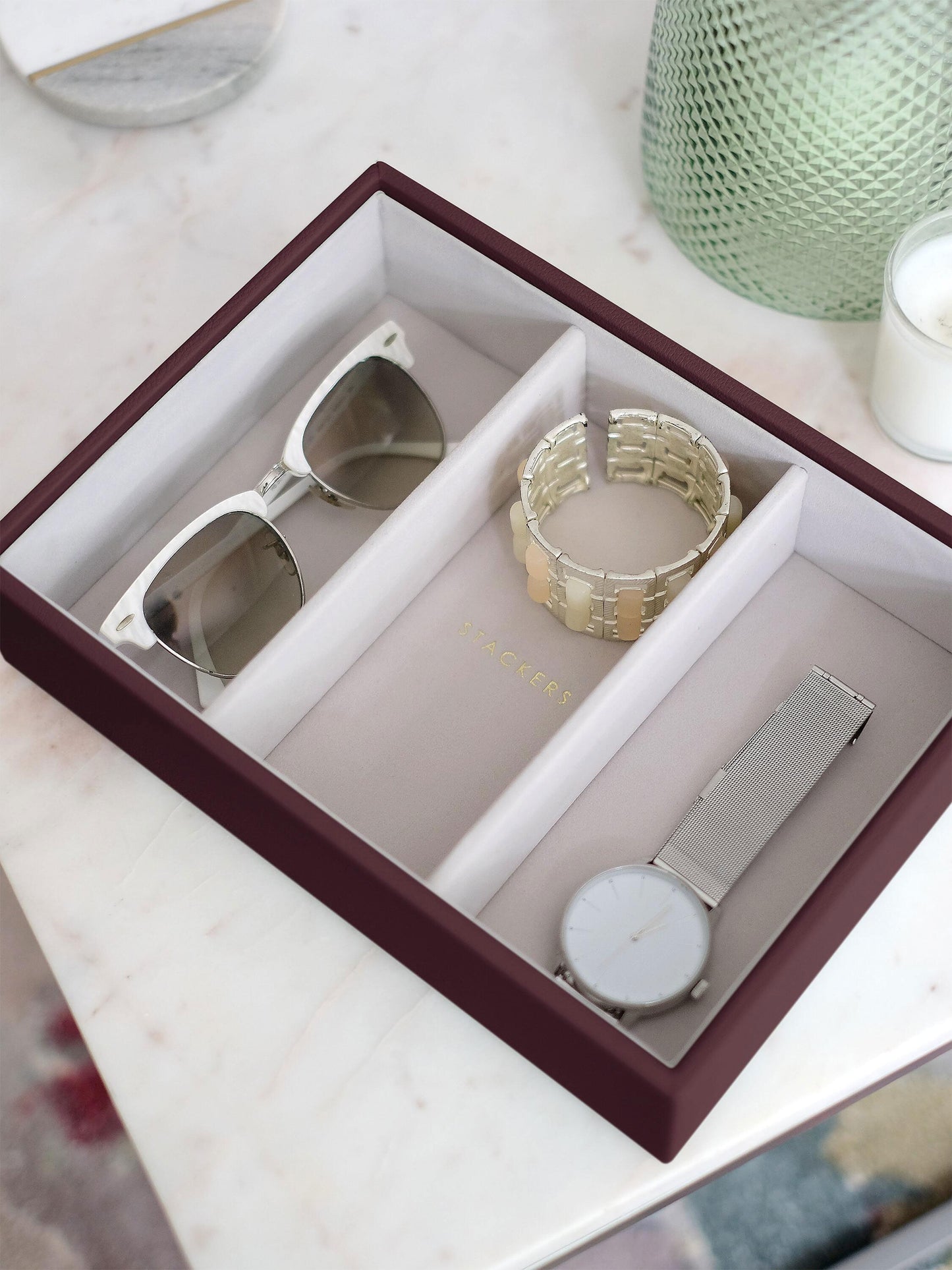 Burgundy Classic Watch Accessory Layer