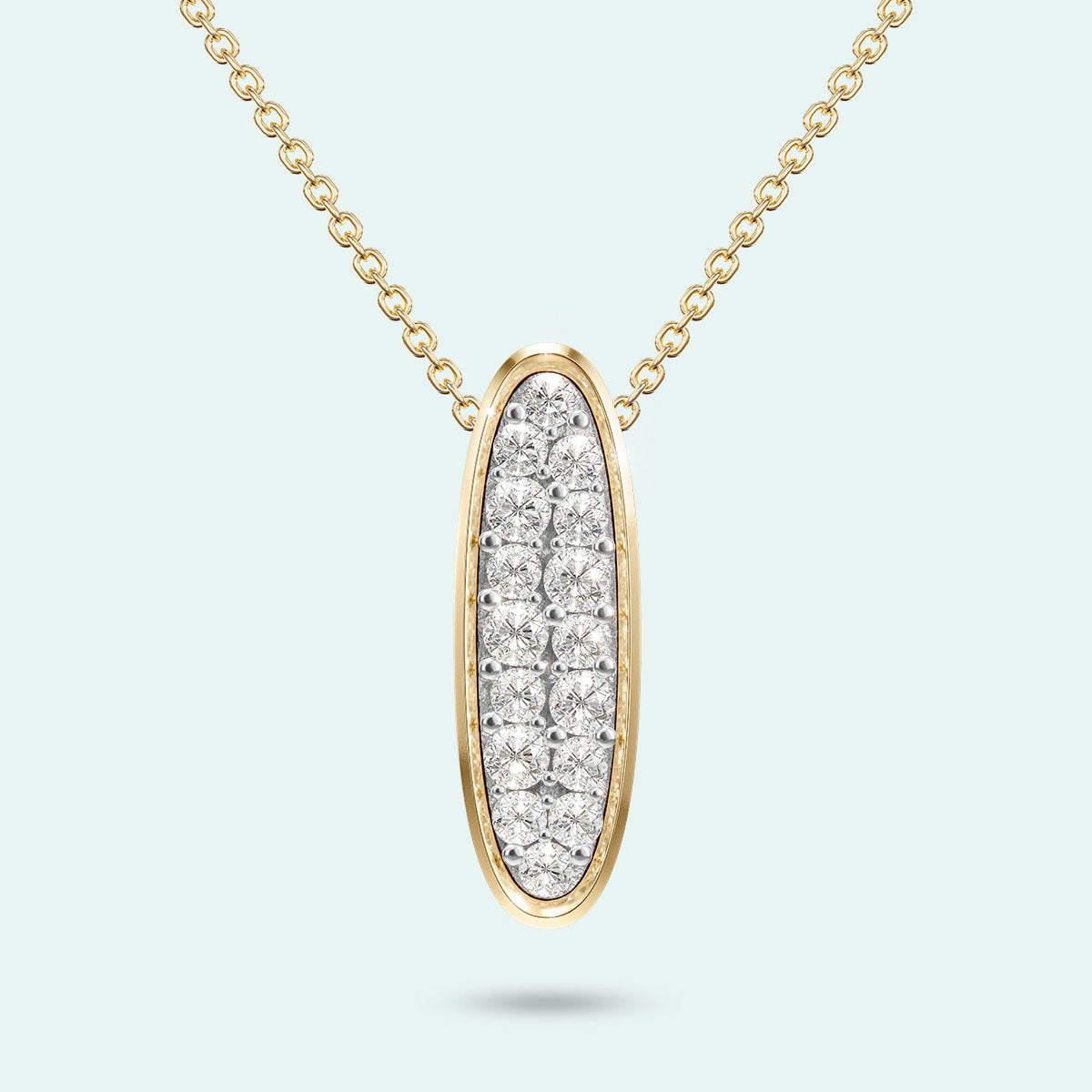 9k Yellow Gold The Collette Diamond Pendant
