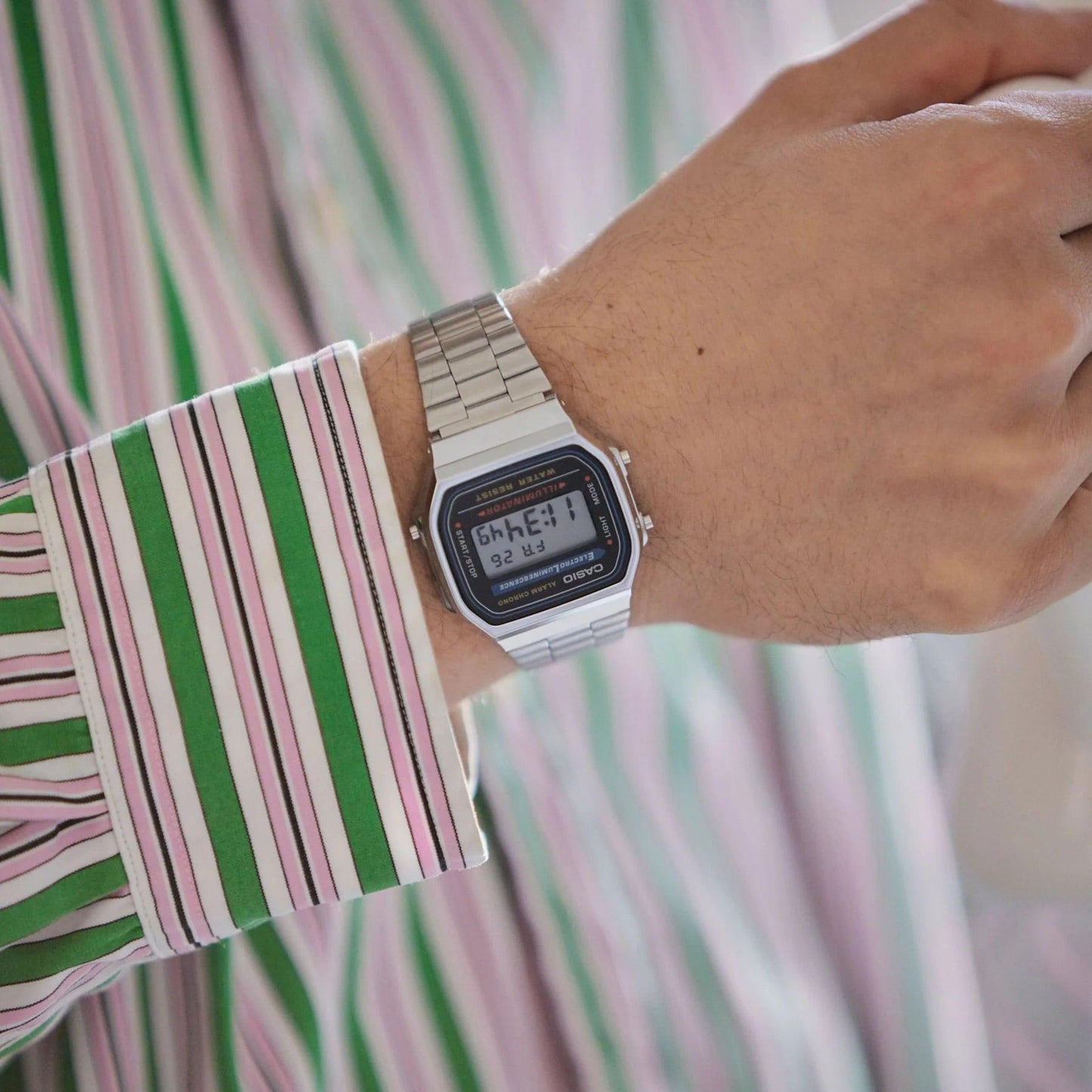Casio Vintage Series Silver Digital Watch - A168WA-1W - Jamies Jewellers