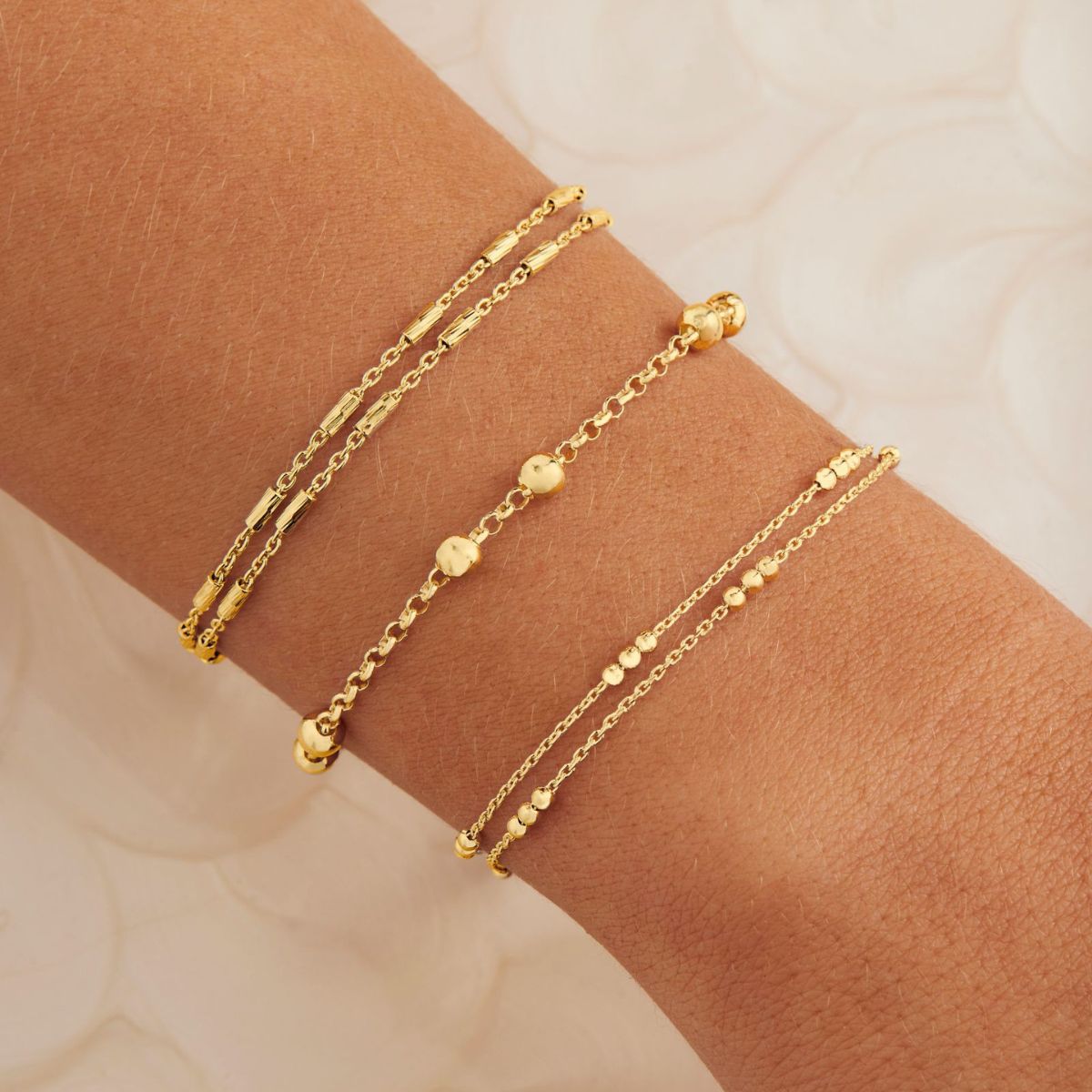 Equilibrium Double-Strand Bracelet - Gold Plated