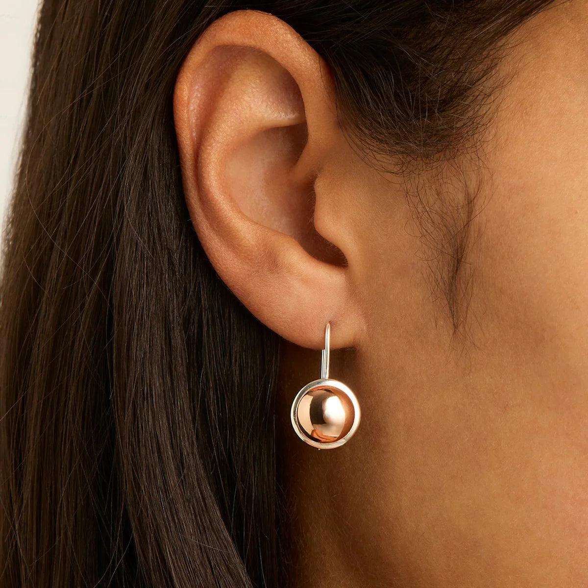Rosy Glow Earrings (Rose Gold/Silver) - Jamies Jewellers