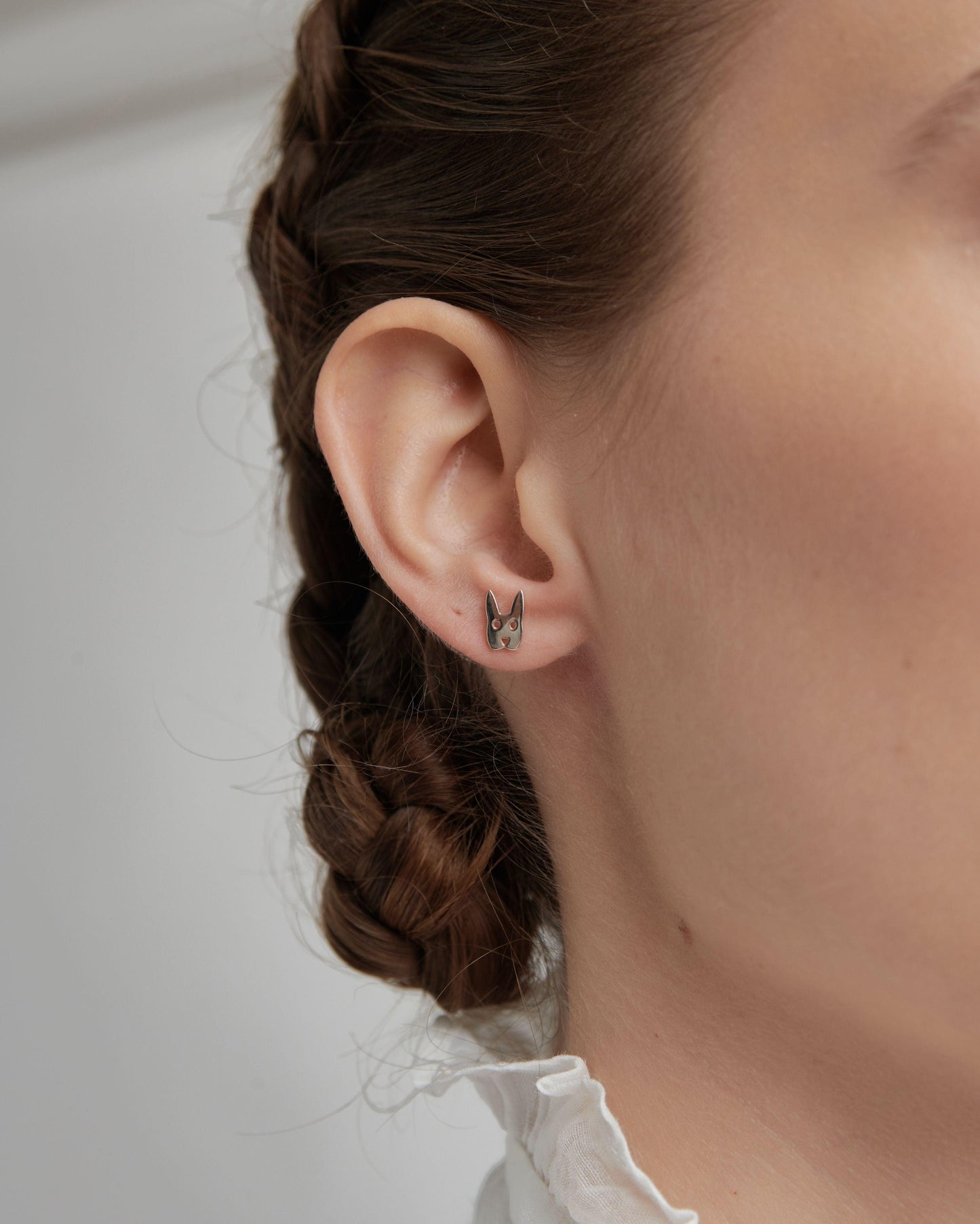 Sterling Silver Mini Rabbit Stud Earrings - Jamies Jewellers