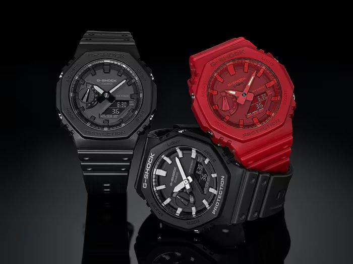 G-Shock Carbon Core Guard Slim Duo - Red - GA2100-4A - Jamies Jewellers
