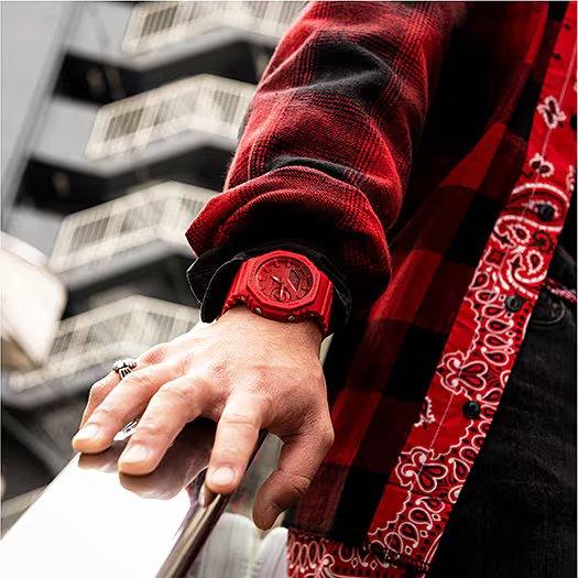 G-Shock Carbon Core Guard Slim Duo - Red - GA2100-4A - Jamies Jewellers