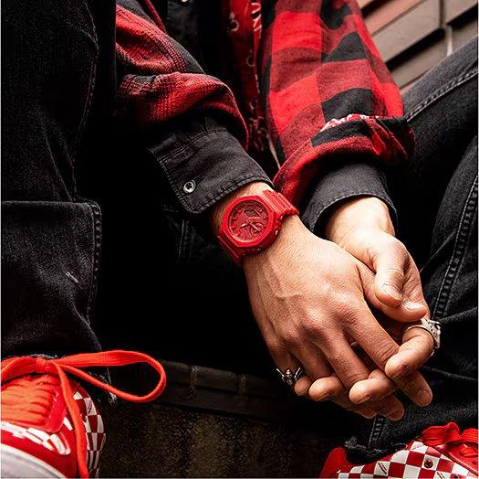 G-Shock Carbon Core Guard Slim Duo - Red - GA2100-4A - Jamies Jewellers