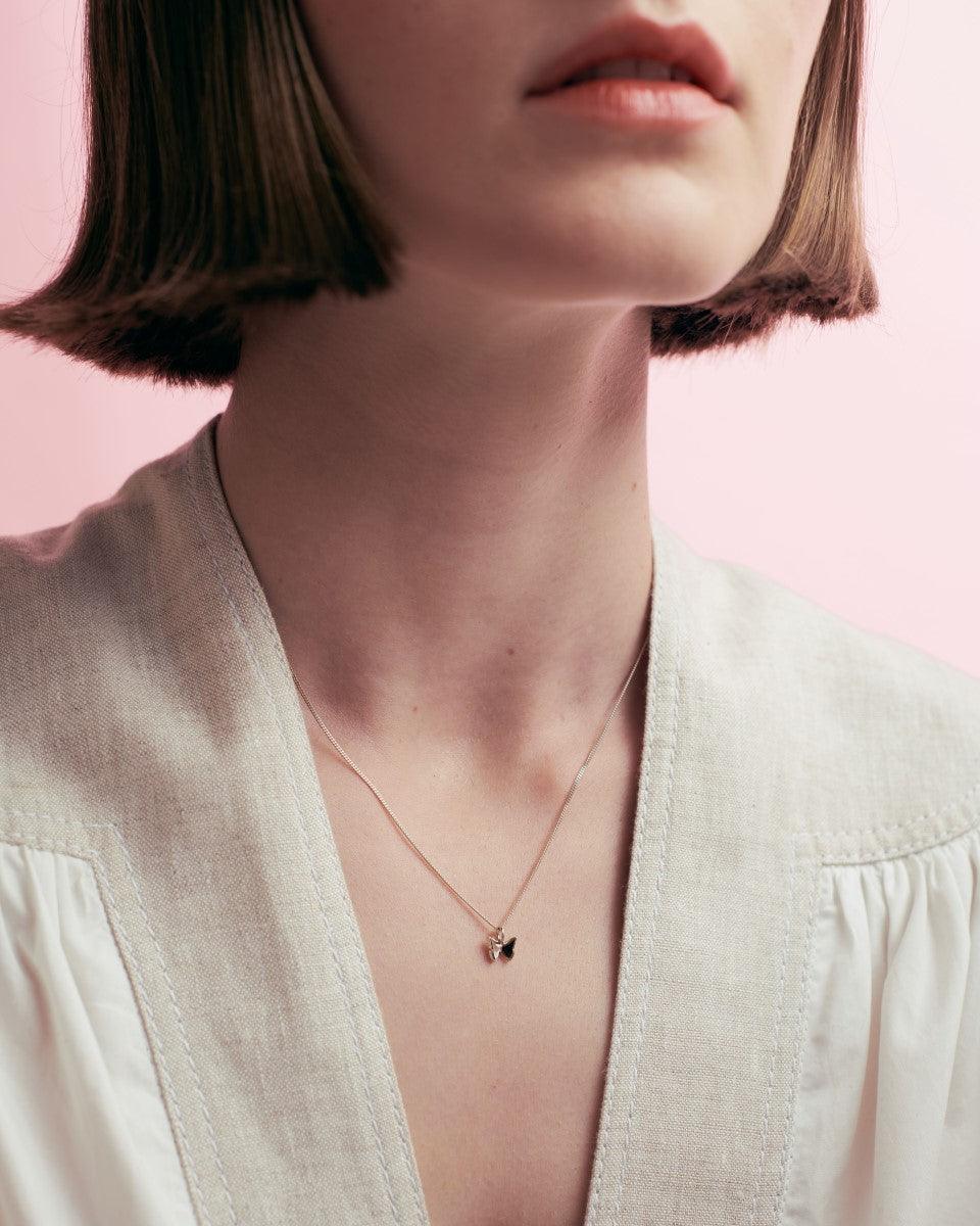 Sterling Silver Mini Butterfly Necklace - Jamies Jewellers