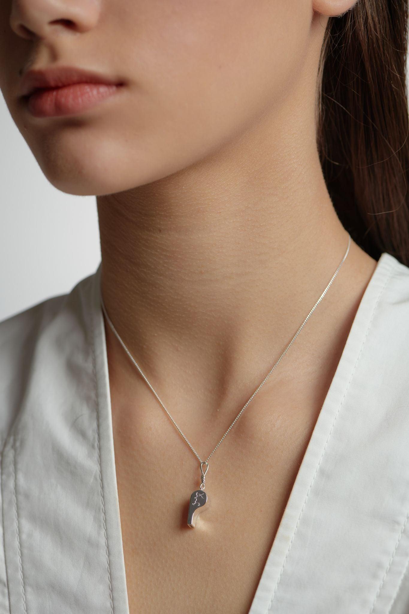 Sterling Silver Navigator's Whistle Necklace - Jamies Jewellers