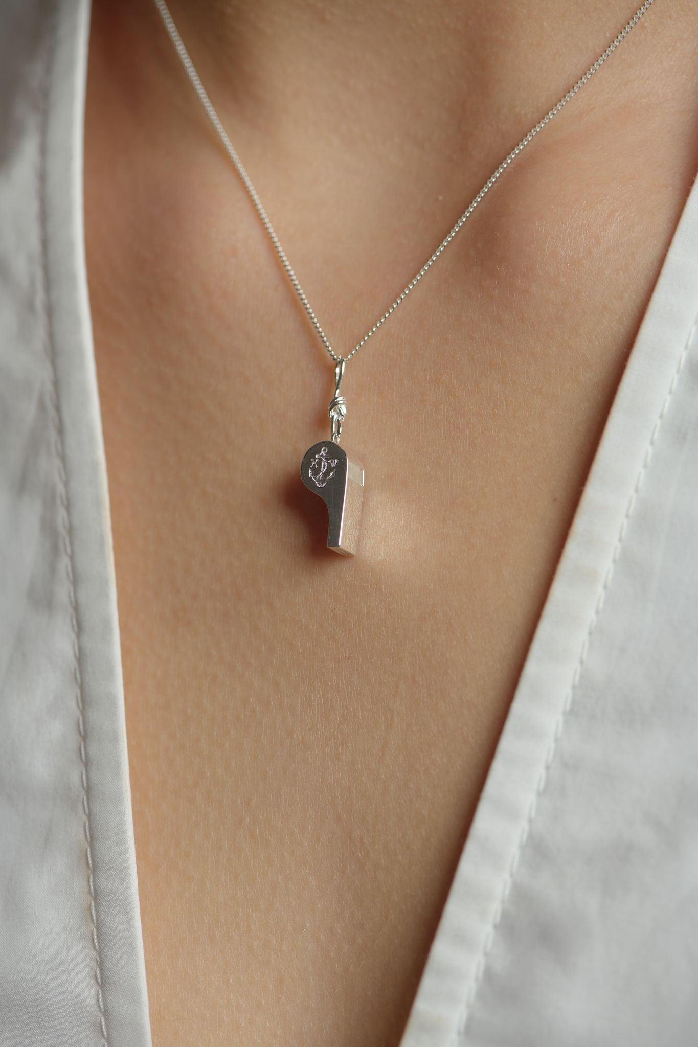 Sterling Silver Navigator's Whistle Necklace - Jamies Jewellers