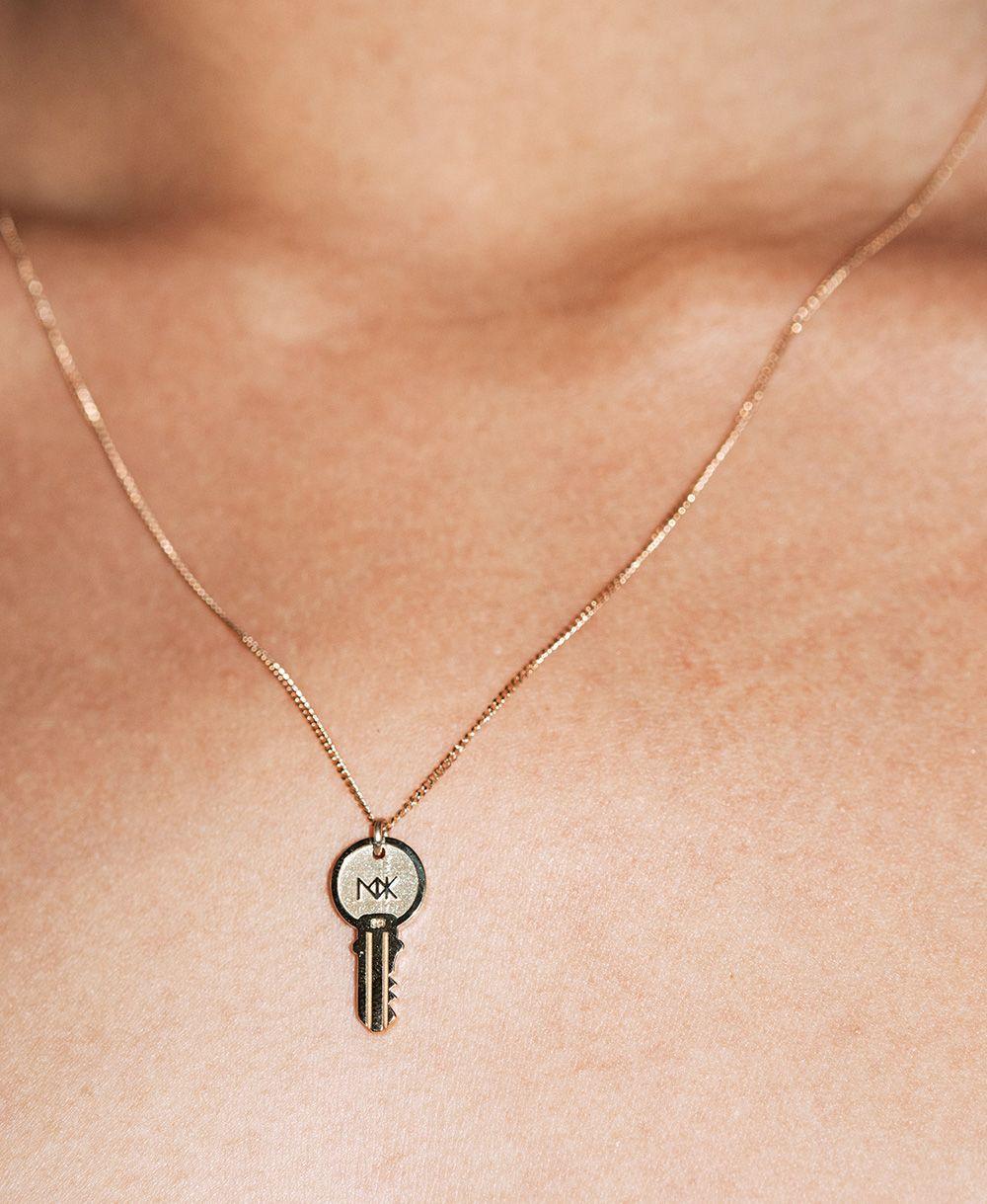 Sterling Silver Key Charm Necklace - Jamies Jewellers