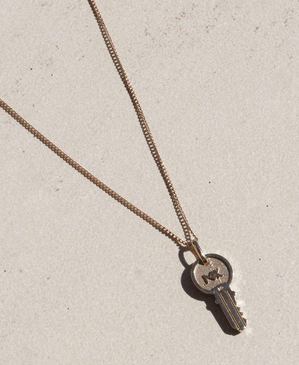 Sterling Silver Key Charm Necklace - Jamies Jewellers