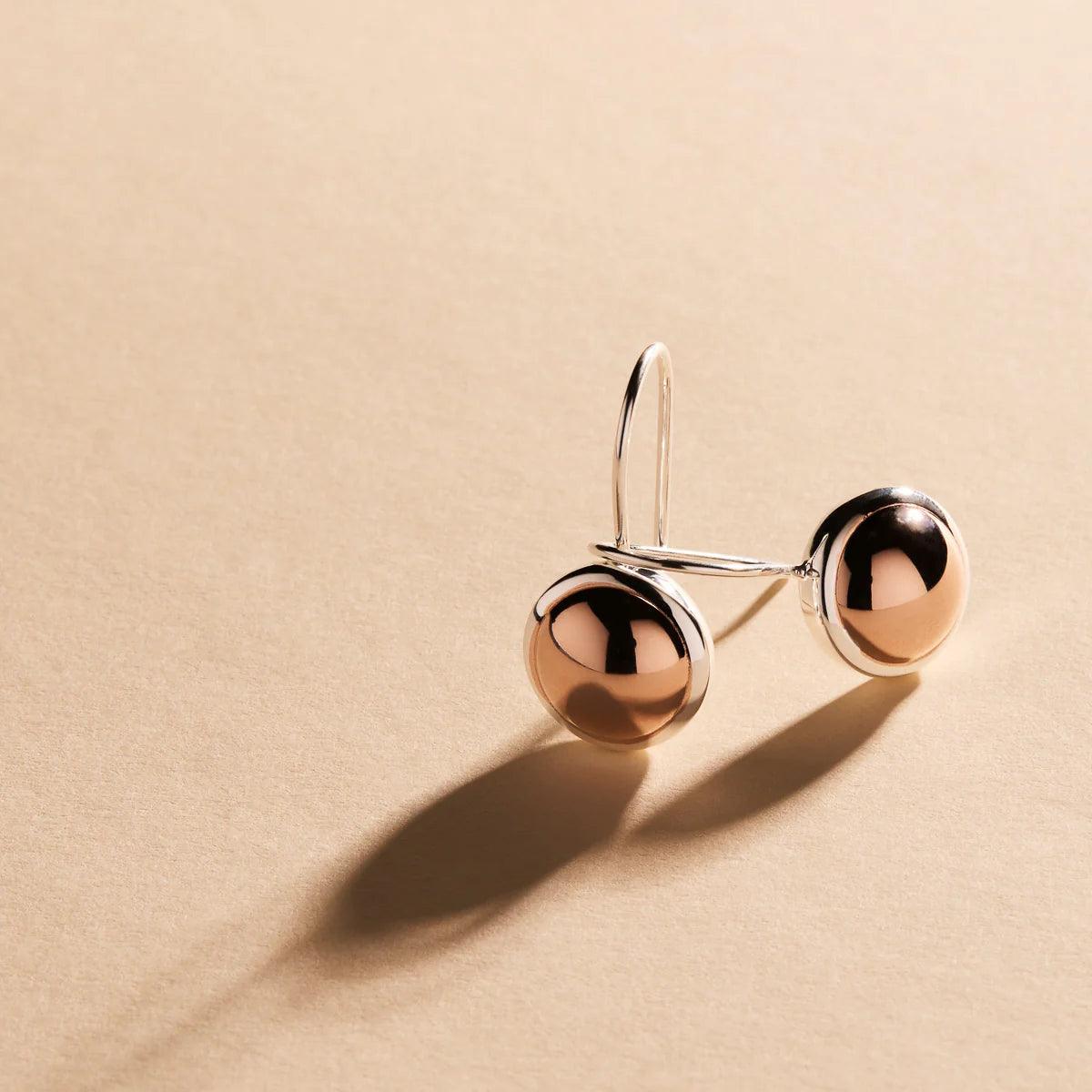 Rosy Glow Earrings (Rose Gold/Silver) - Jamies Jewellers