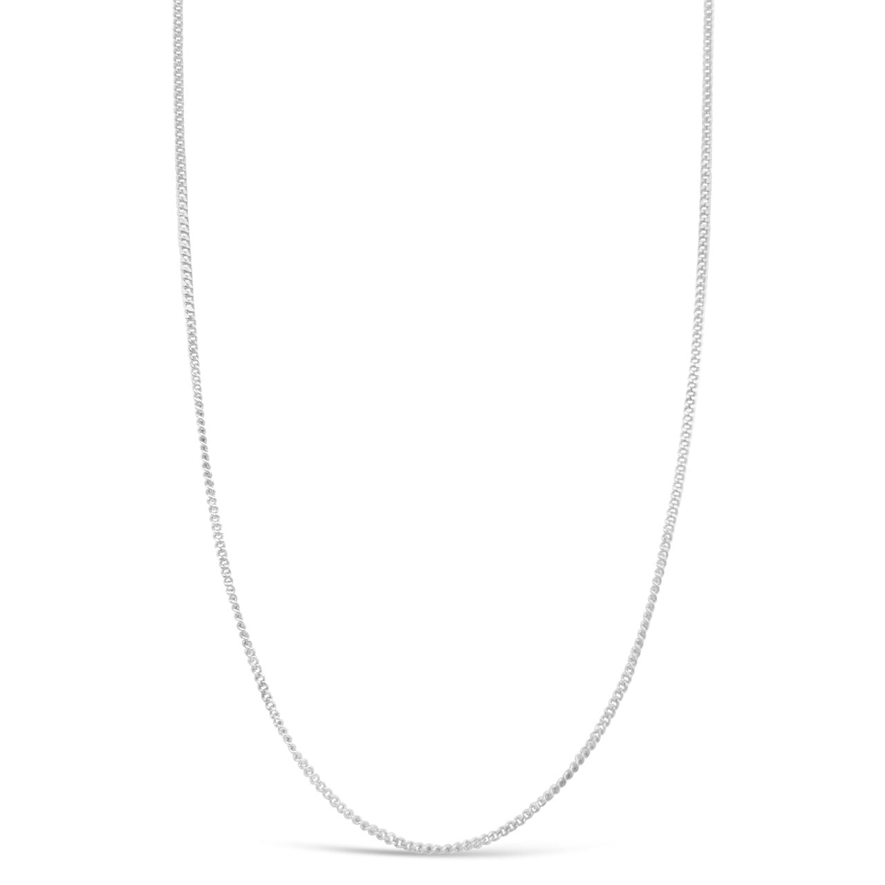 50cm Sterling Silver V300 Diamond Cut Curb Chain