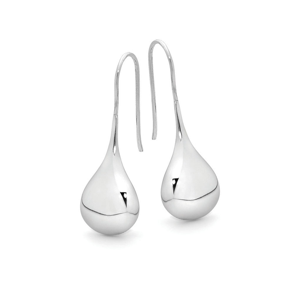 Sterling Silver Teardrop Hook Earrings