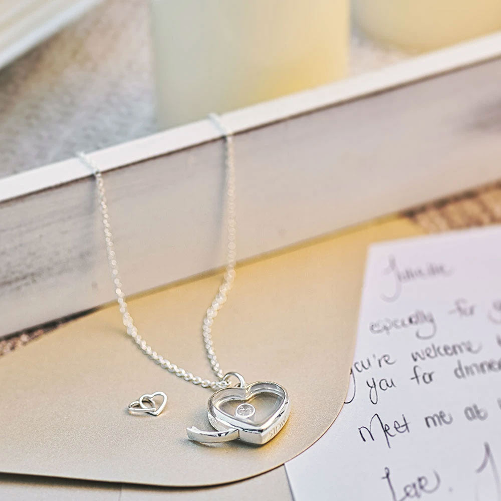 Petite Sterling Silver Stow Heart Locket