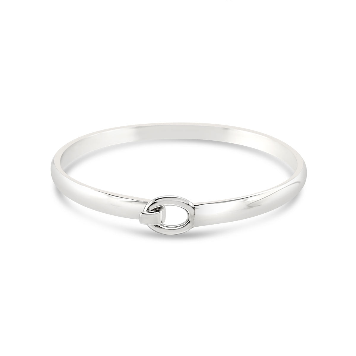 Sterling Silver 5mm Half Round Surf Bangle