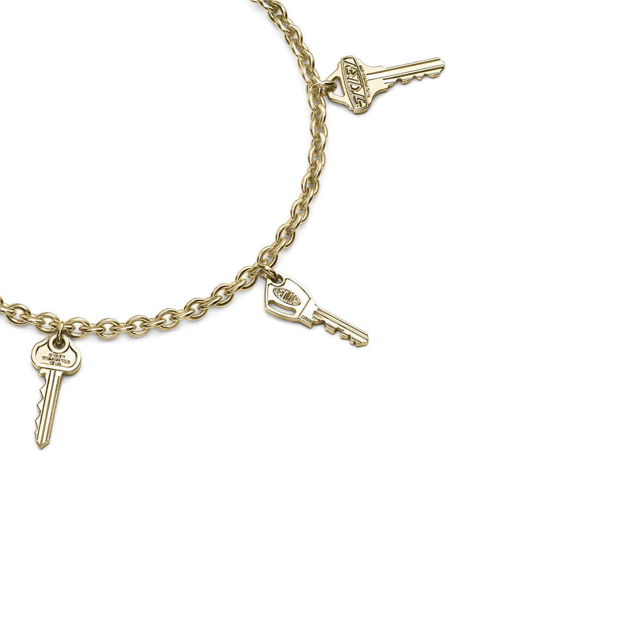 Mini Key Charm Bracelet - Gold Plated