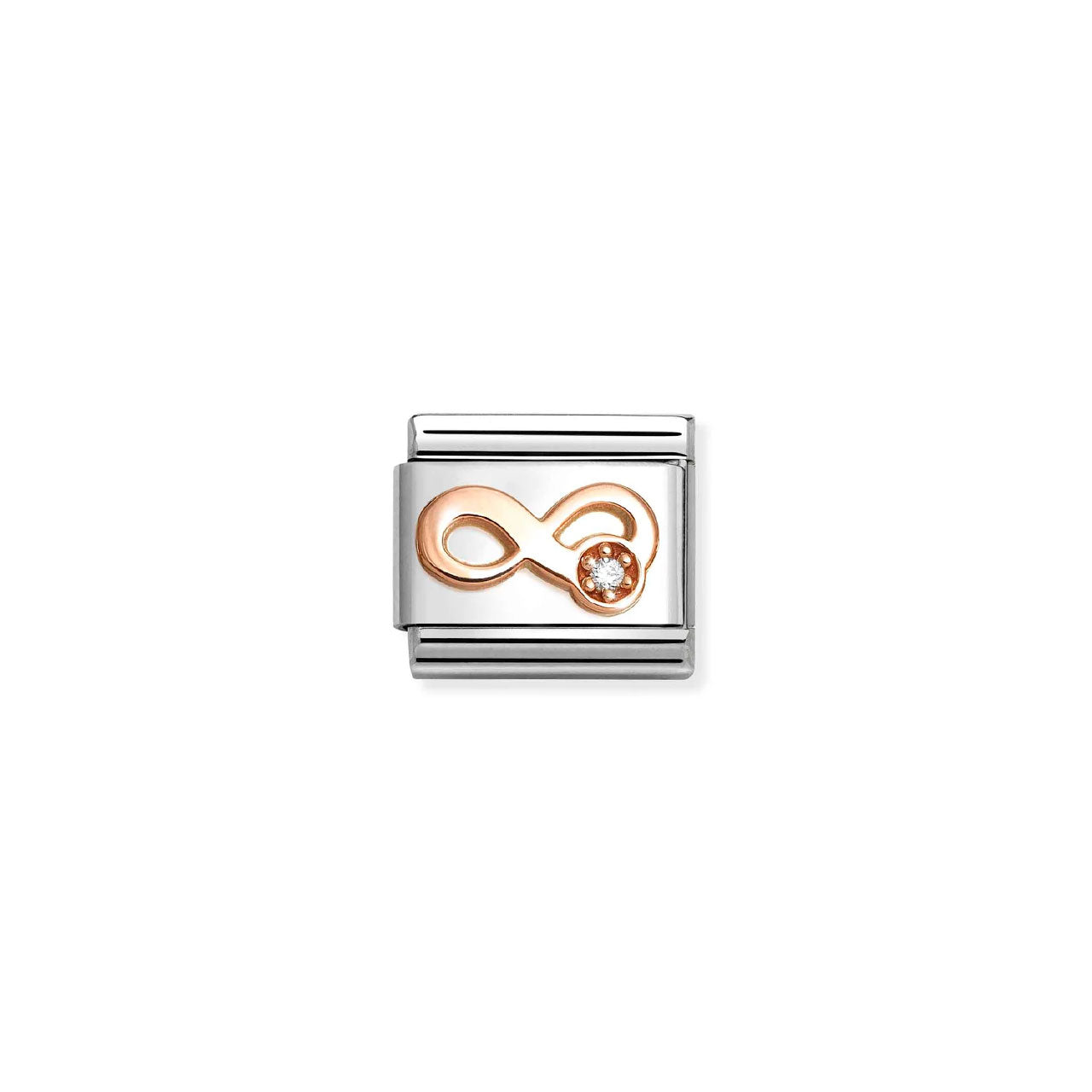 Composable Classic Link 430305/46 Infinity 9k Rose Gold & White CZ