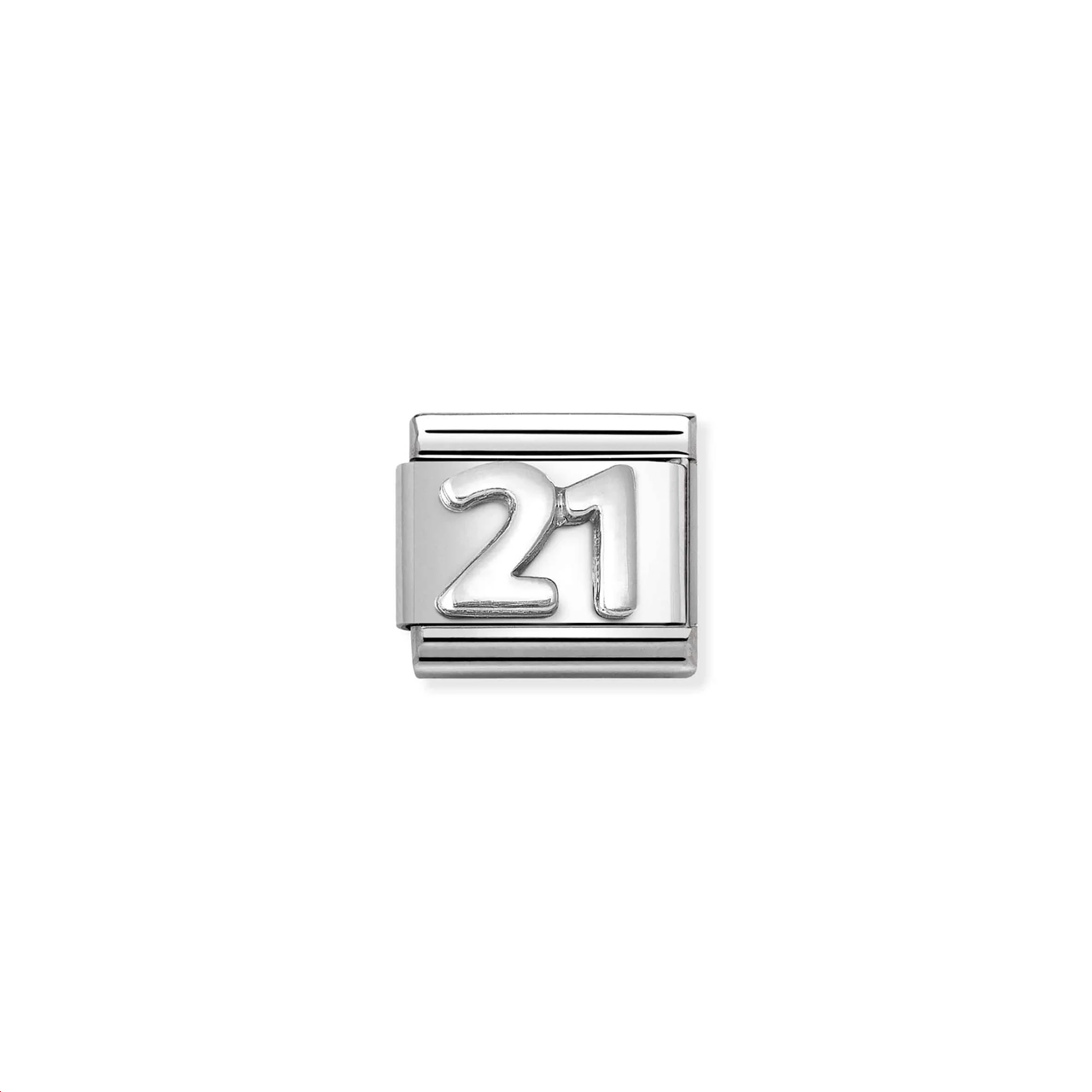 Composable Classic Link 330101/57 Number 21 In 925 Silver