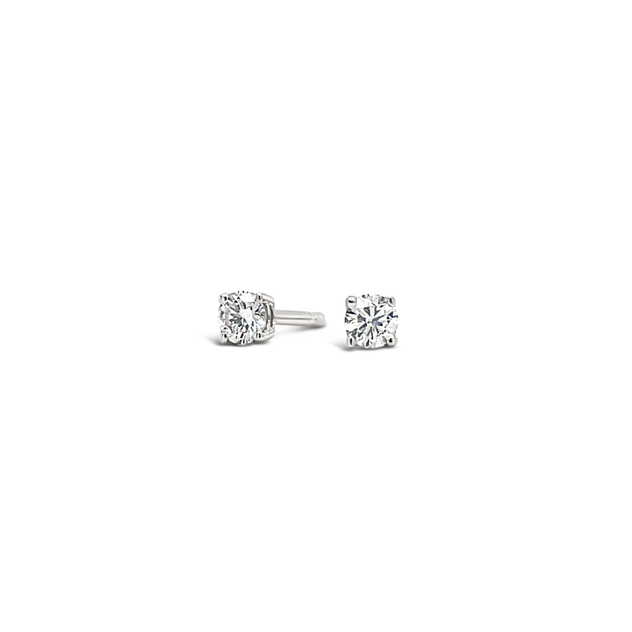 9k White Gold 0.15ct Round Diamond Stud Earrings