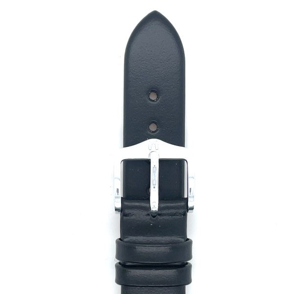 Wild Calf - 16mm Black Long Leather Watch Strap