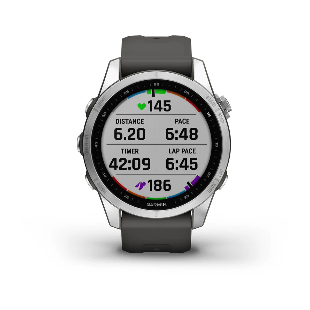 fēnix® 7S – Standard Edition - Silver with Graphite Band - 010-02539-01