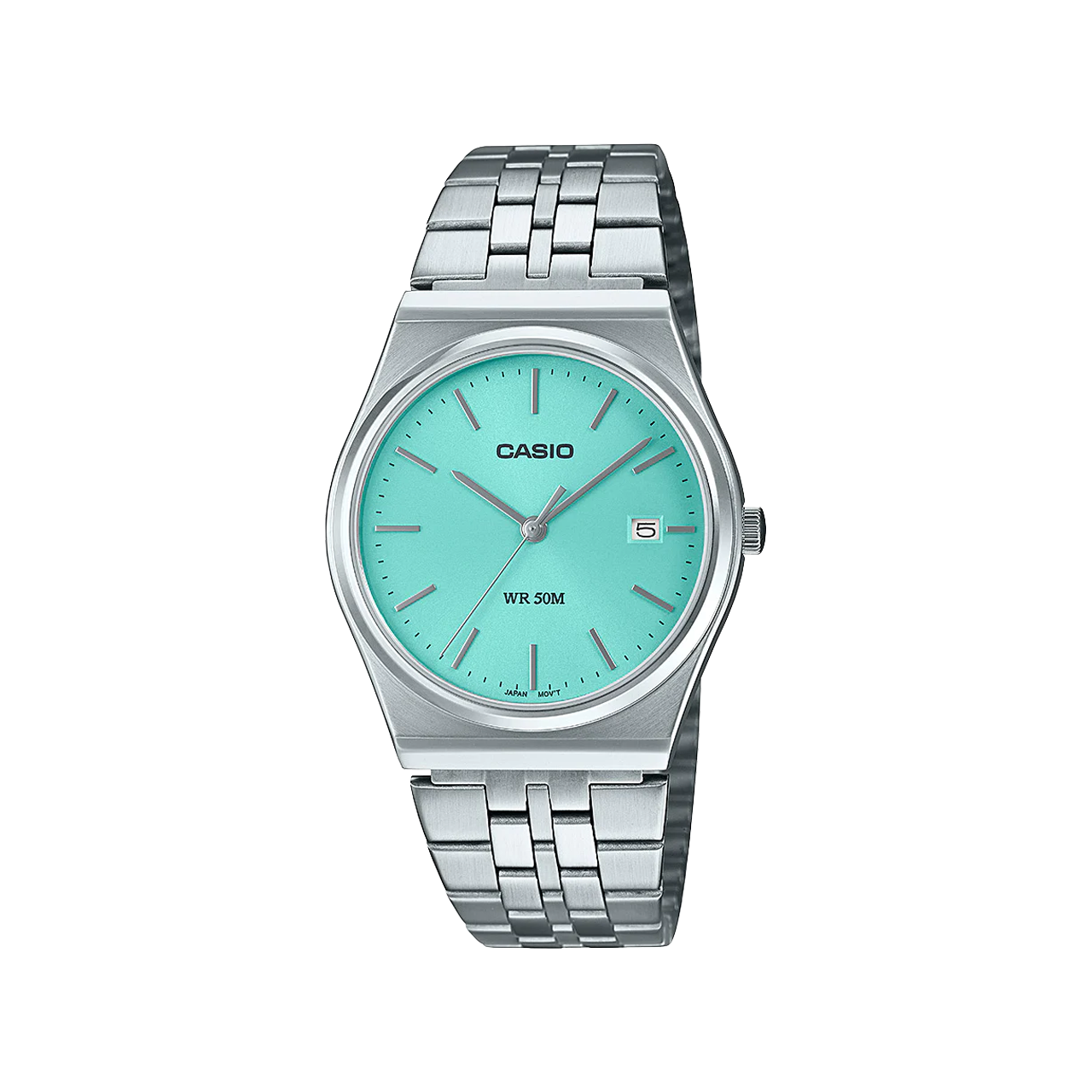 Casio Retro Analogue Turquoise Blue Dial Watch - MTPB145D-2A1