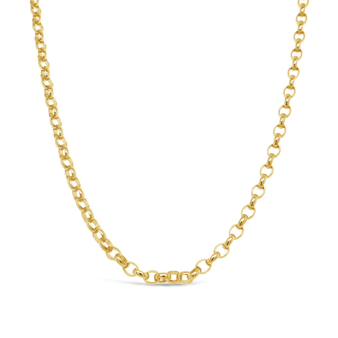 50cm 9k Yellow Gold BO2 Oval Belcher Chain