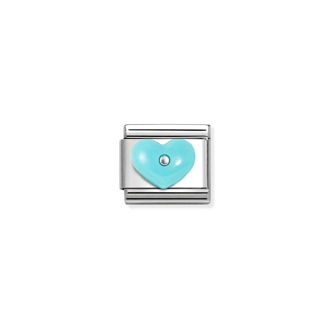 Composable Classic Link 330509/16 Heart With Turquoise Stone In 925 Silver