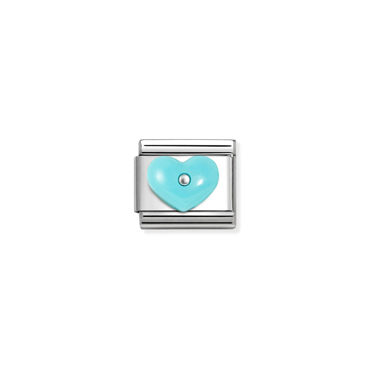 Composable Classic Link 330509/16 Heart With Turquoise Stone In 925 Silver